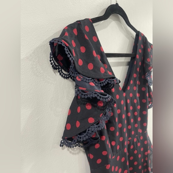 NWT BB Dakota Polka Dot Ruffled Dress Sz 2 - Picture 7 of 9